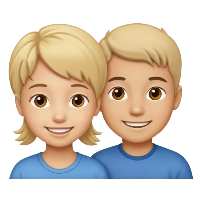 two kids light skin girl and a boy sticker