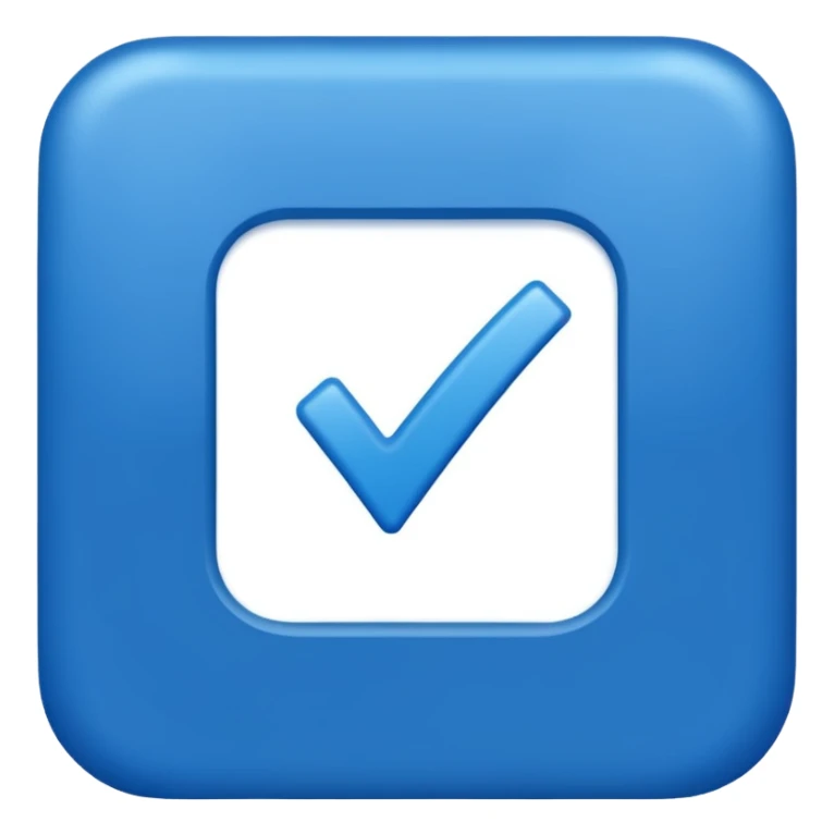 I want a blue background and a white checkmark inside it emoji which I will call the "Fake Roblox Verified Badge Emoji" and the blue background should be square and it should be the "🟦" emoji being the background sticker