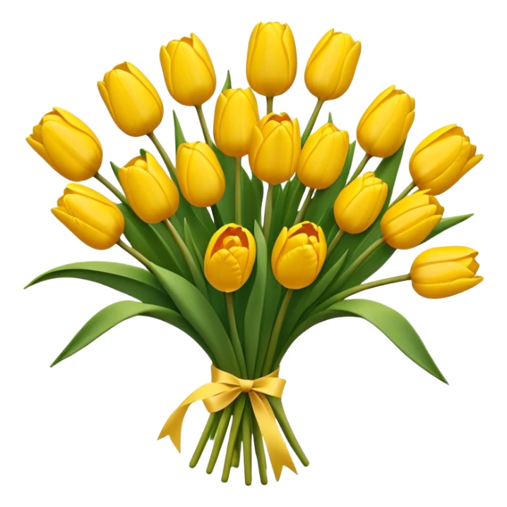 Big bunch of yellow tulips sticker