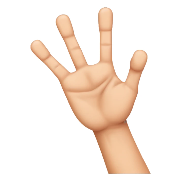 Arm with three fingers out and two fingers down over forearm sticker