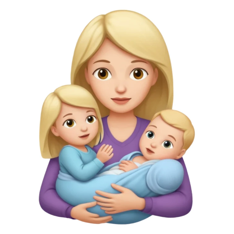 mother with one newborn baby sticker