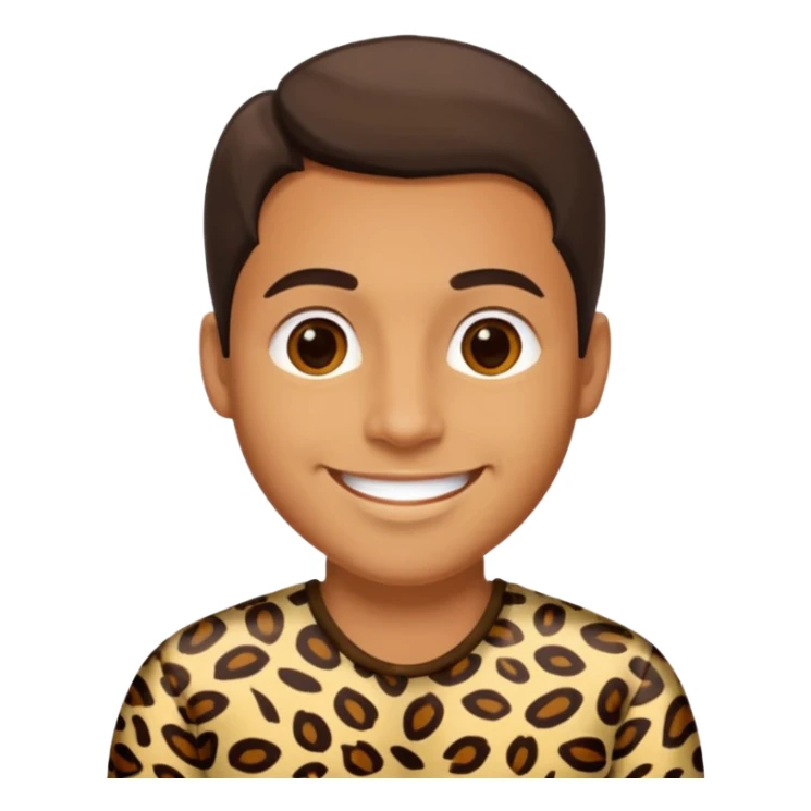 man with dress animal print \ sticker