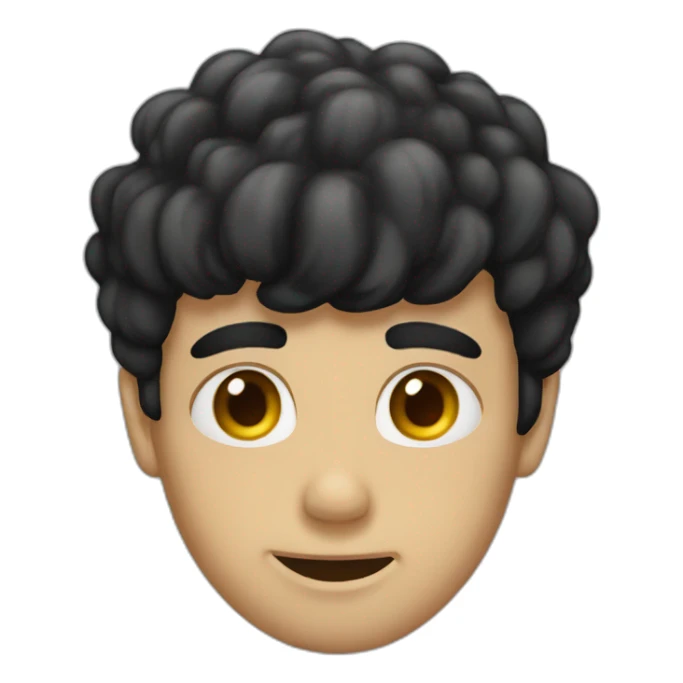 Stupid black hair fellow sticker