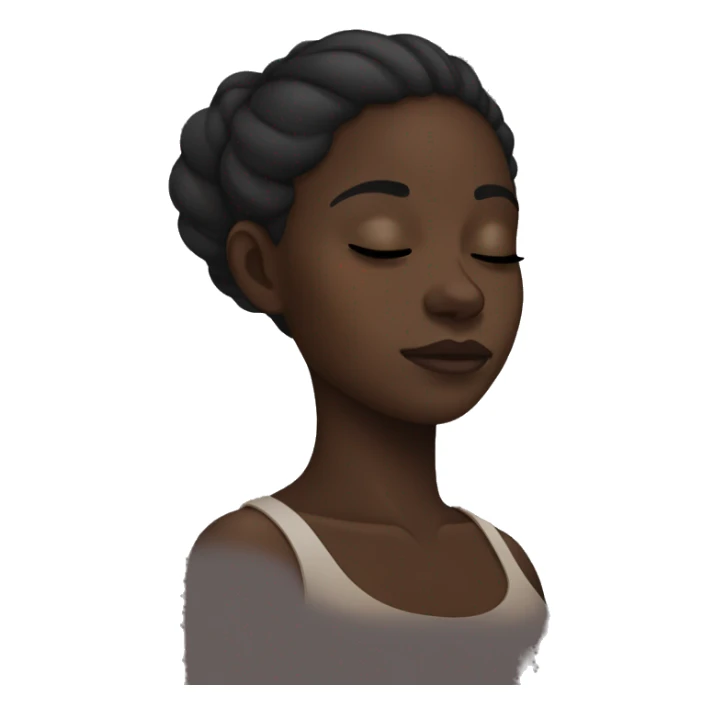 Dark  skin black girl sleeping  sticker