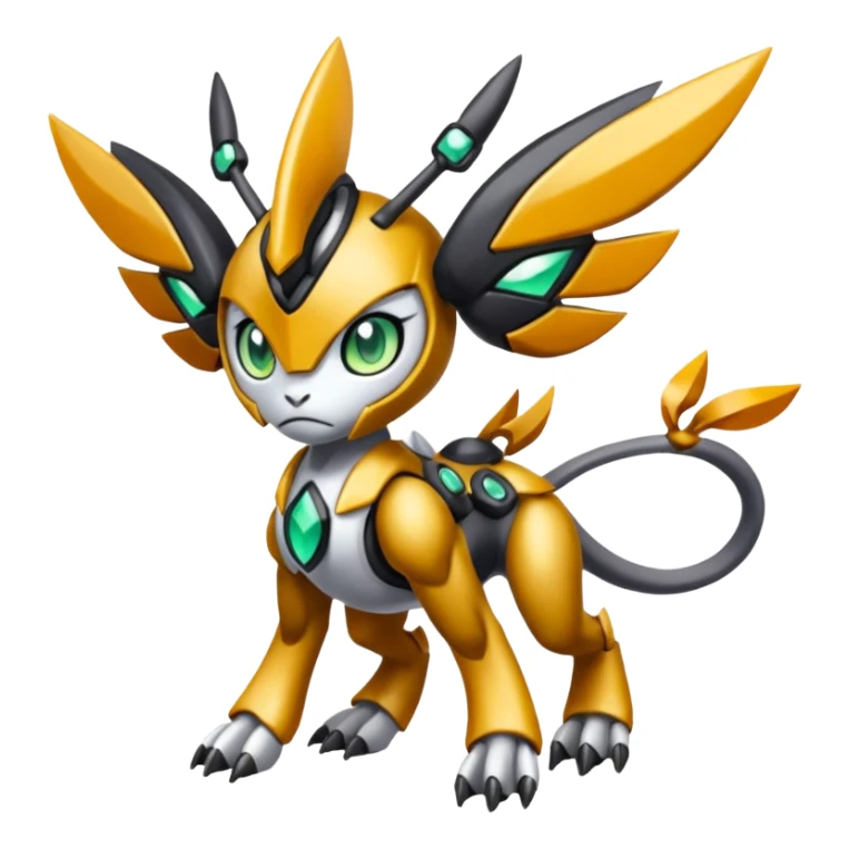 Meloetta-Wargreymon-Pokémon-Digimon-Fakémon-fusion-hybrid-creature sticker