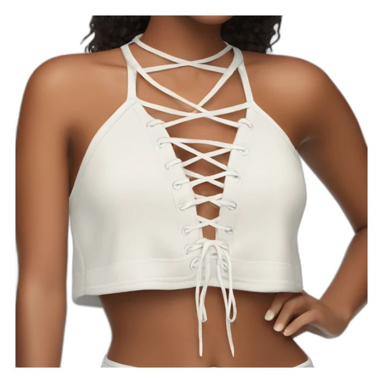plush lace up crop top sticker