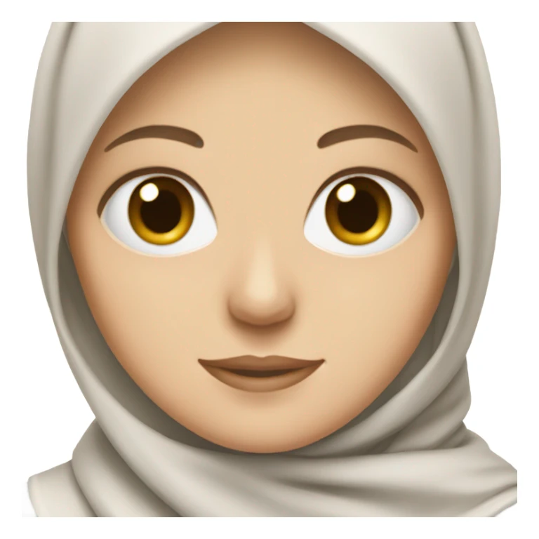 White hijabi woman, white skin  sticker