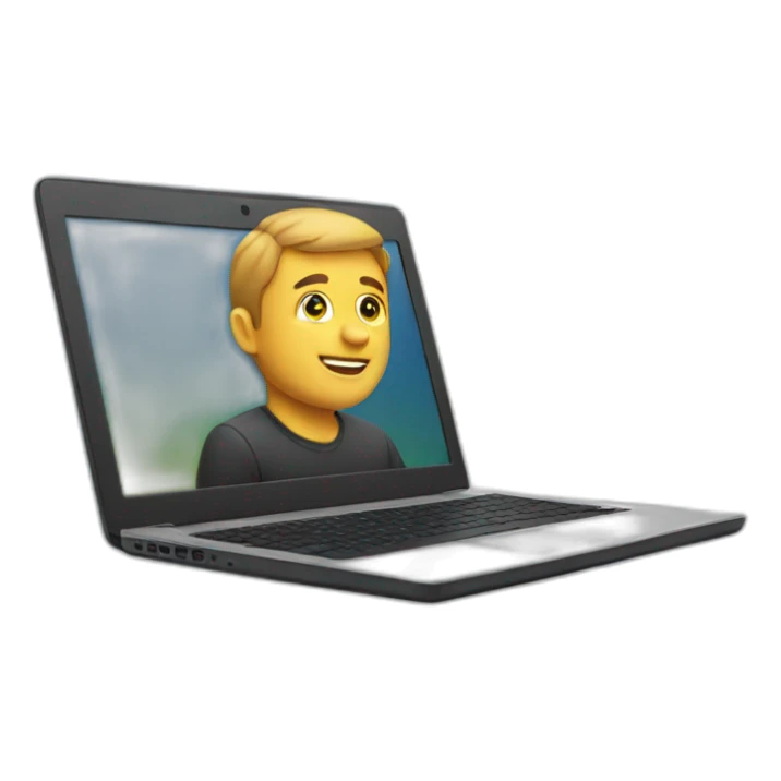 Side orientation of the laptop sticker