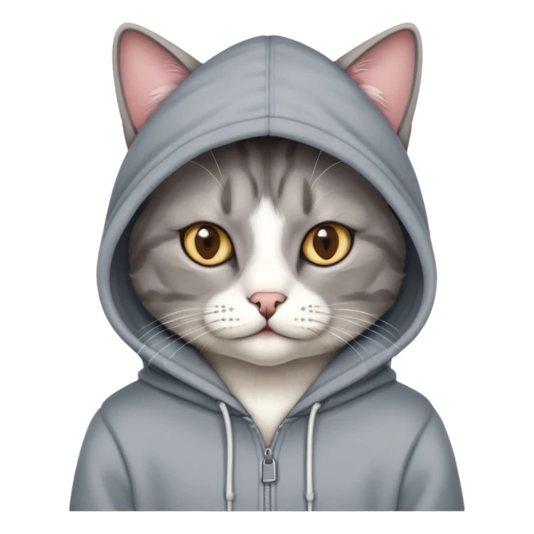 Cat with hoodie sticker