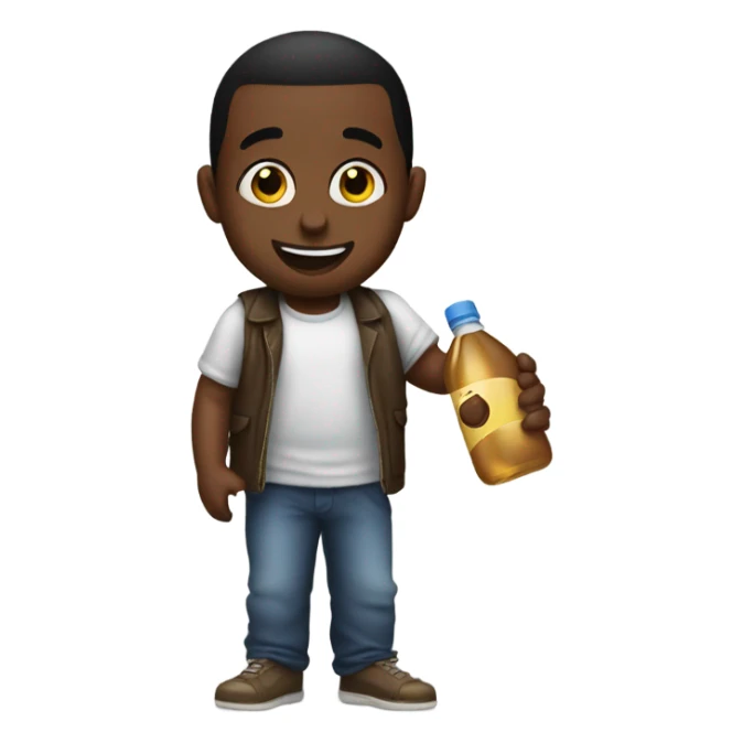 Diddy Holding a bottle of baby oil sticker