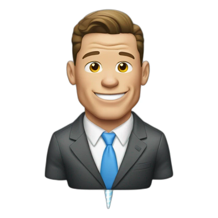 John cena in suit eating ice cream sticker