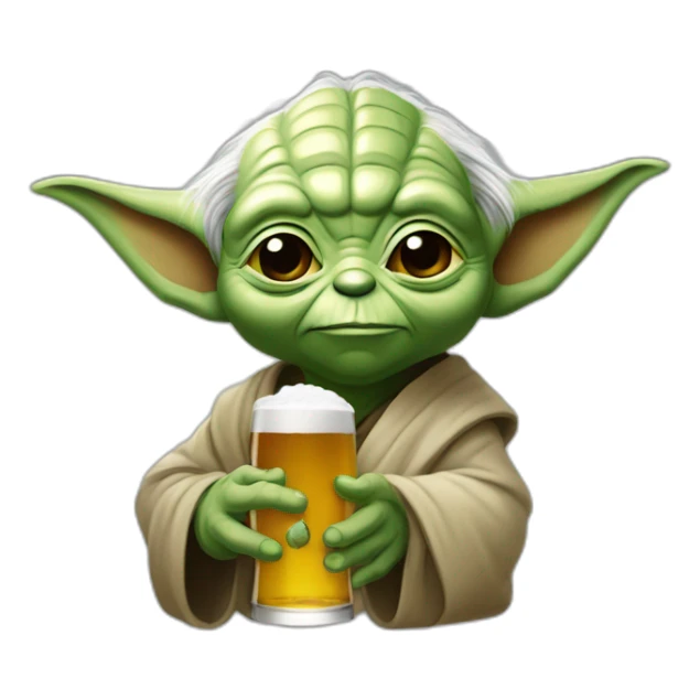 Yoda qui bois une bière  sticker
