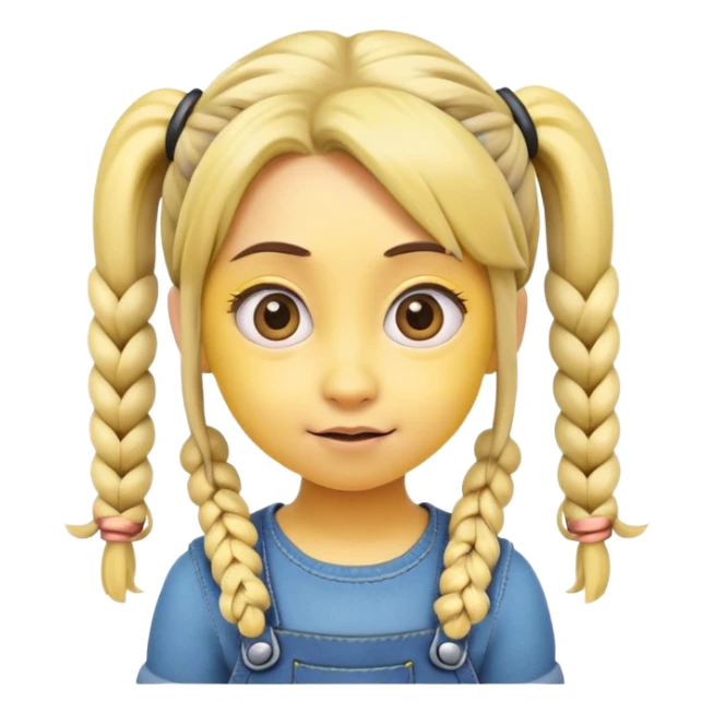 cute girl minion with pigtails sticker
