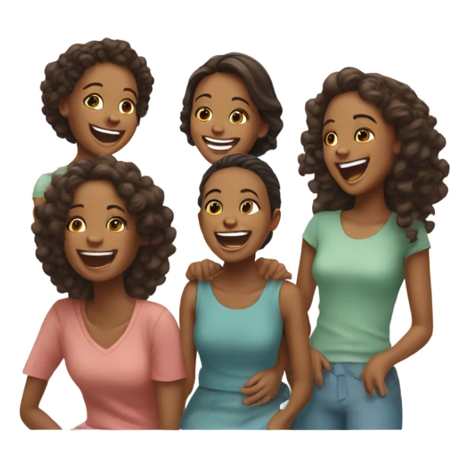 happy girls indoors together sticker
