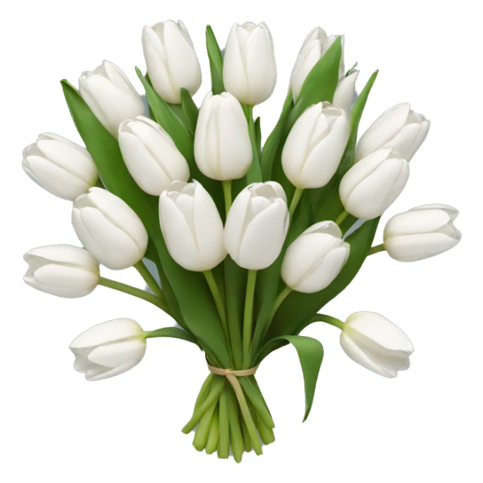white tulip bouquet  sticker
