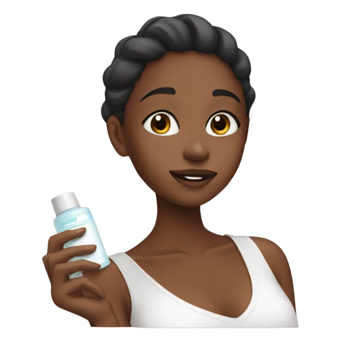 A girl doing skincare  sticker