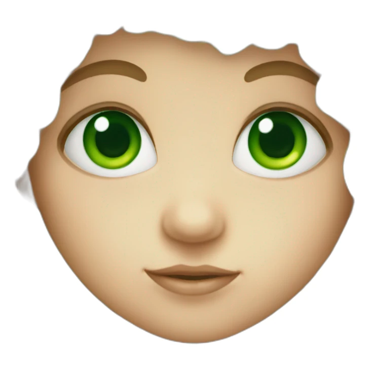 Baby emoji with green eyes sticker