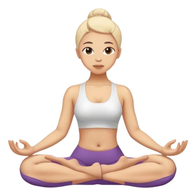 naked, whole body, doing yoga  sticker