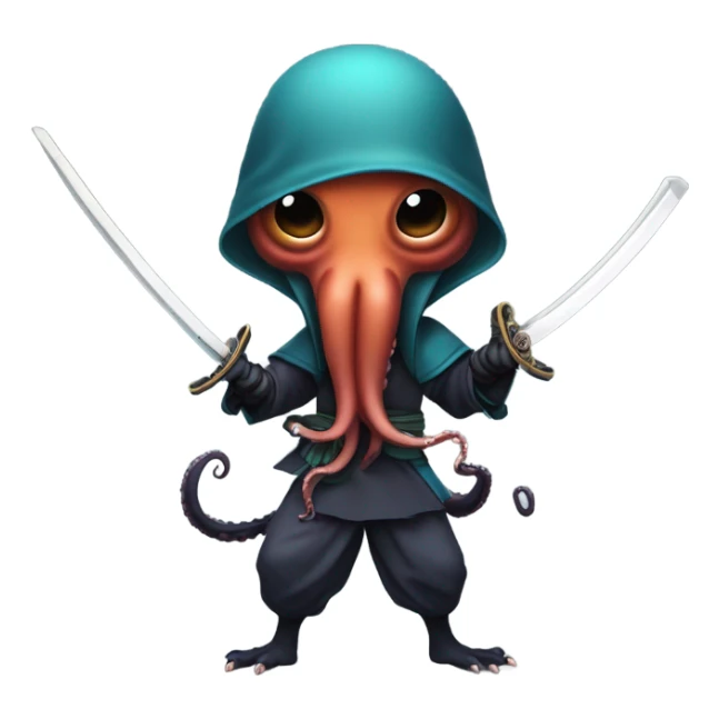 Ninja octopus  sticker