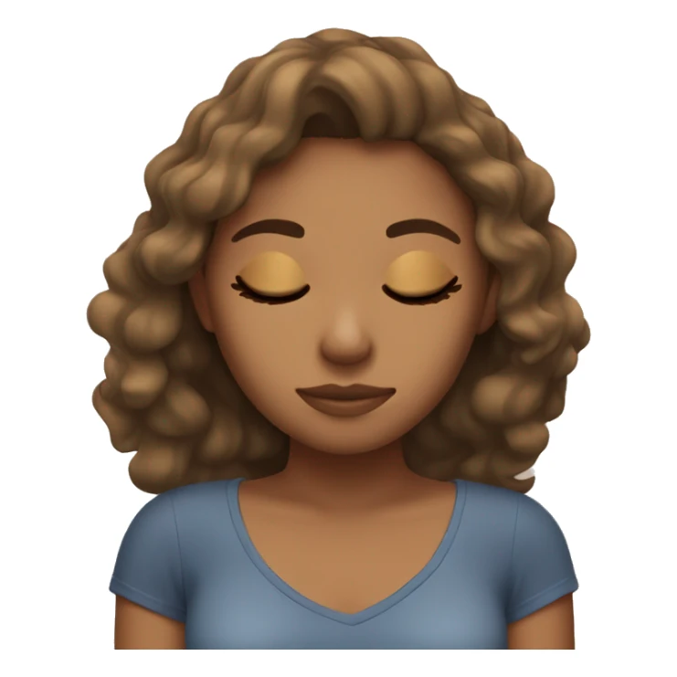 Medium skin toned teenage girl sleeping sticker
