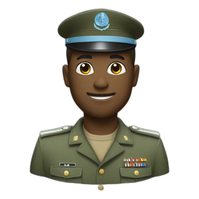  Un Soldat qui fait un salut militaire  sticker