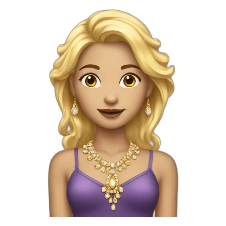 golden_haired girl with jewelry sticker