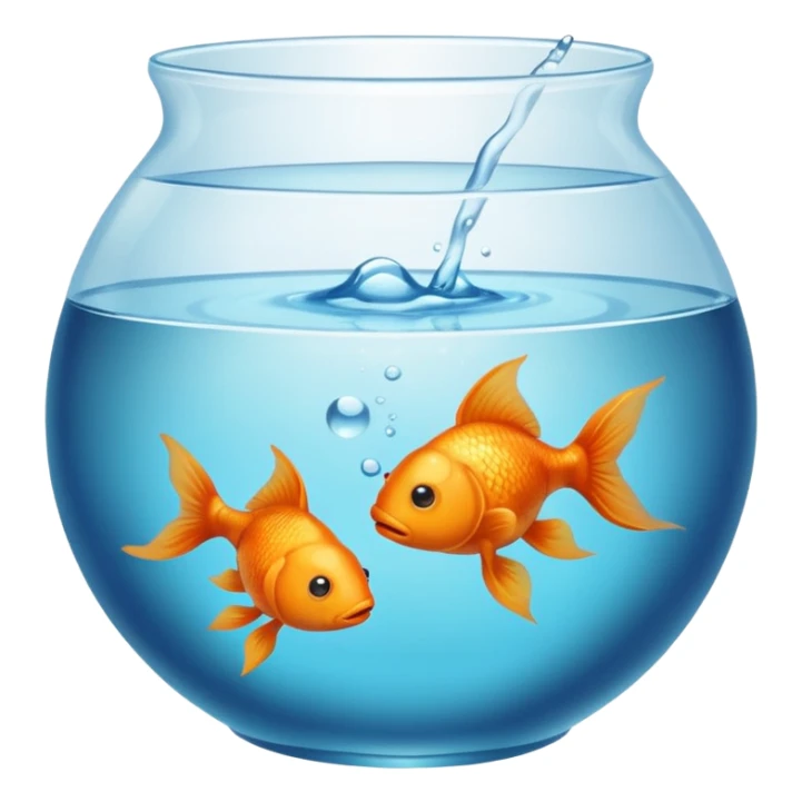 Fish in a fish bowl  sticker