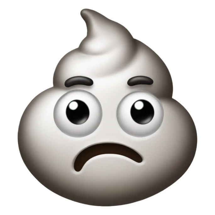 Poop face with sprinkled salt and pepper  sticker