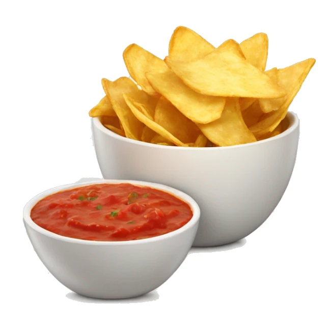 Chips with a bowl of salsa sticker