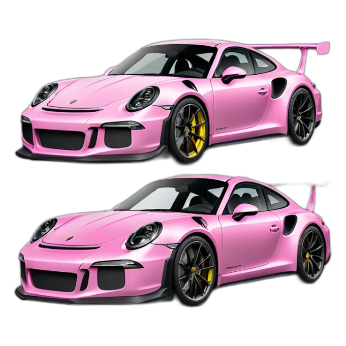 Porsche gt3 911 rs pink sticker