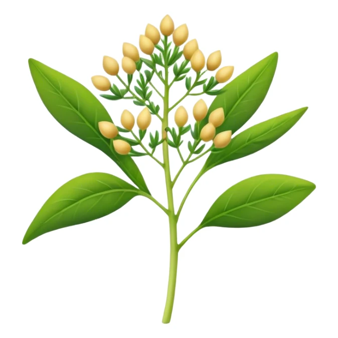 Fenugreek plant and seed sticker