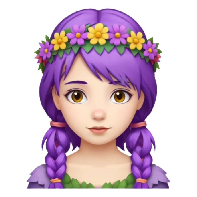 purple hair girl sticker