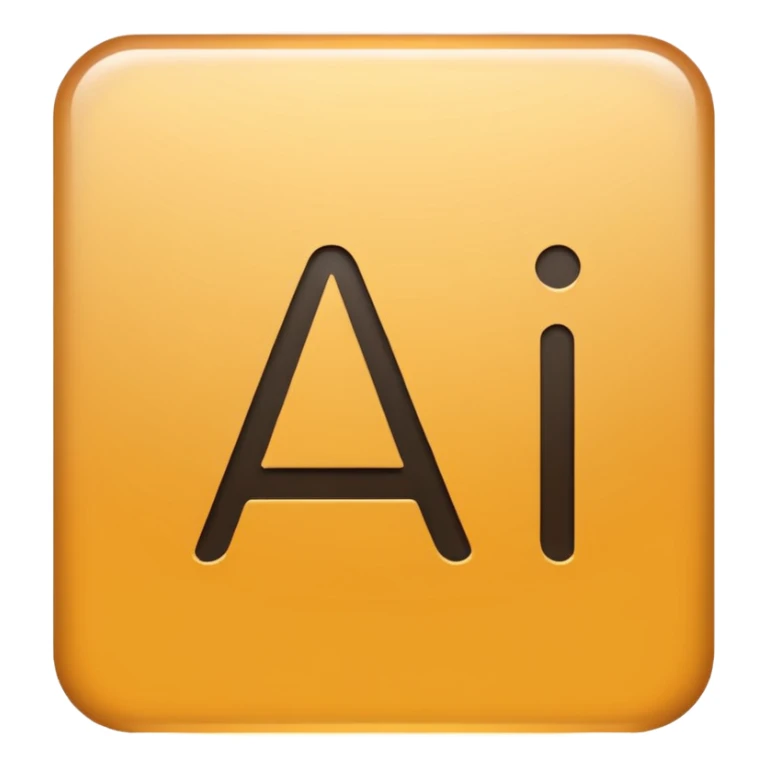 A square image of capital letters "AI" sticker