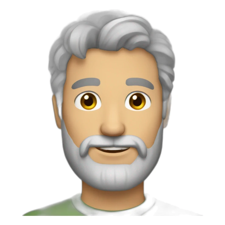 man-hair-gray-short-beard-gray sticker