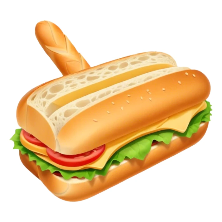 sandwich with baguette brad sticker