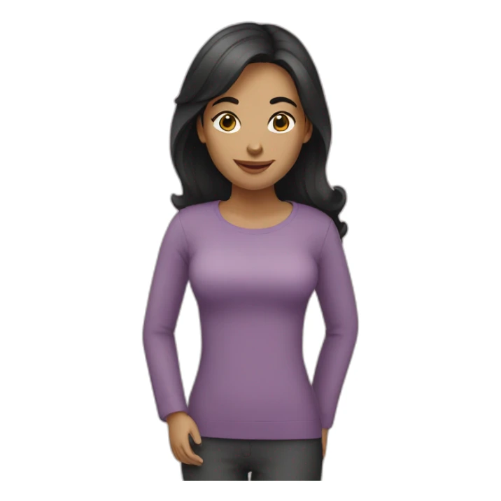 Women with dark hair shopping sticker