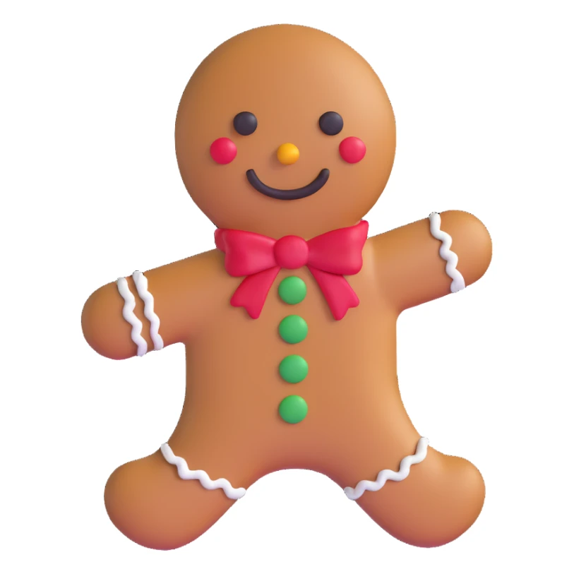 gingerbread man sticker