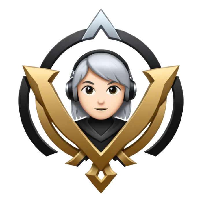 Logo with a L and a M team esport sticker