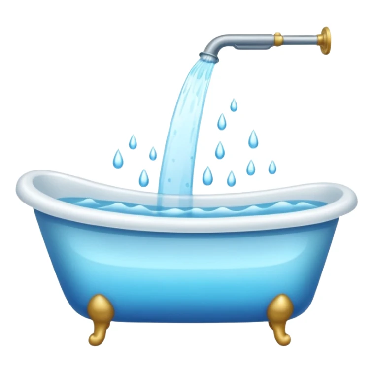 Bathtub full of water sticker