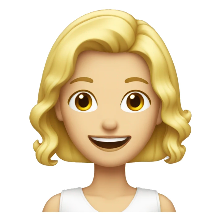 Femme blonde appareil dentaire sticker