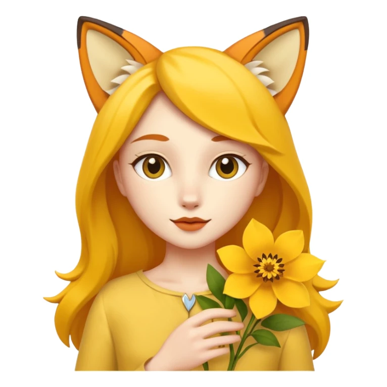 a flower in hand that holds the Fox sticker