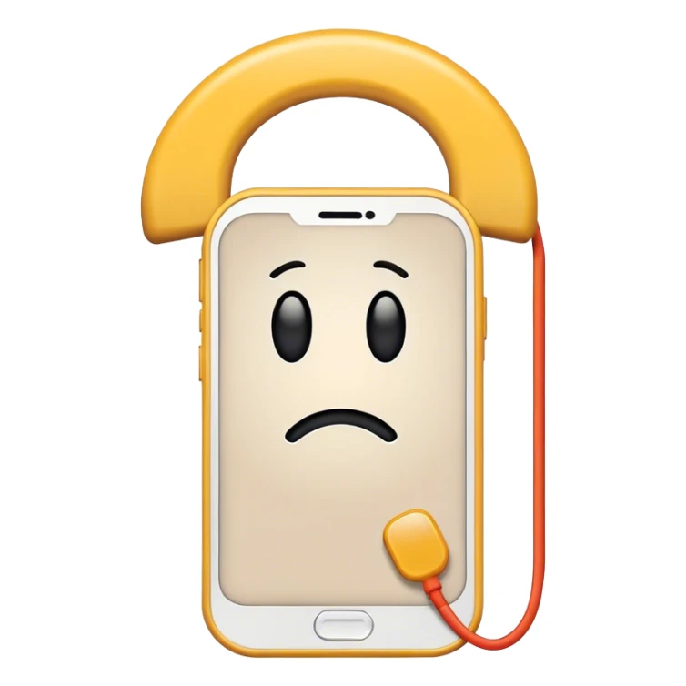 a mobile phone holding up a ‘do not disturb’ sign sticker