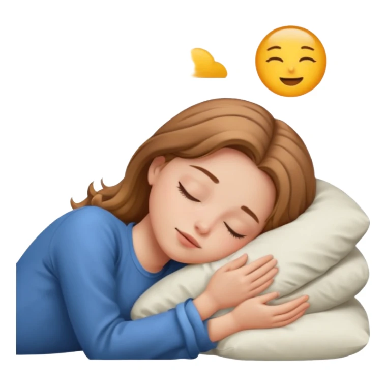 girl sleeping with Zs above head sticker