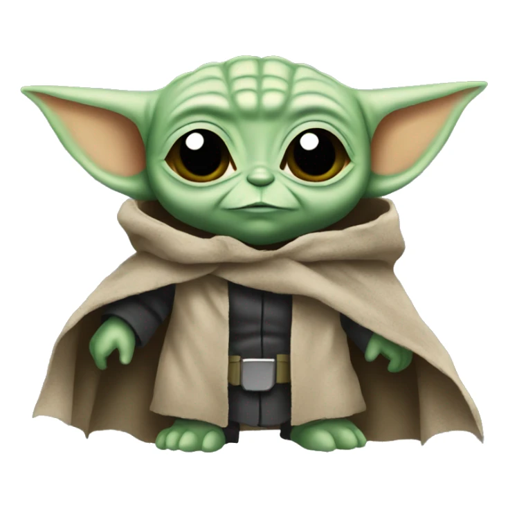  baby yoda wearing batman mask sticker