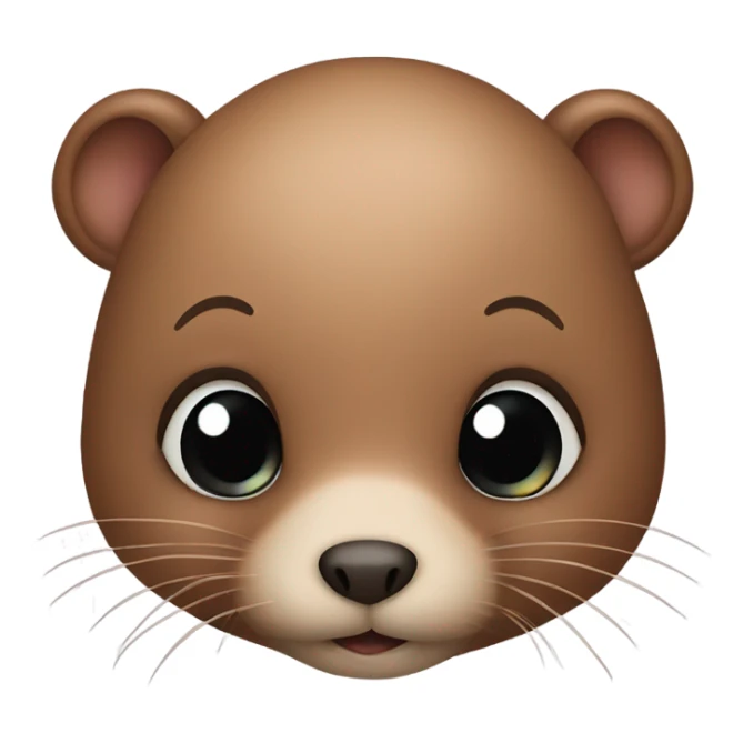 Cute baby beaver with long lashes sticker