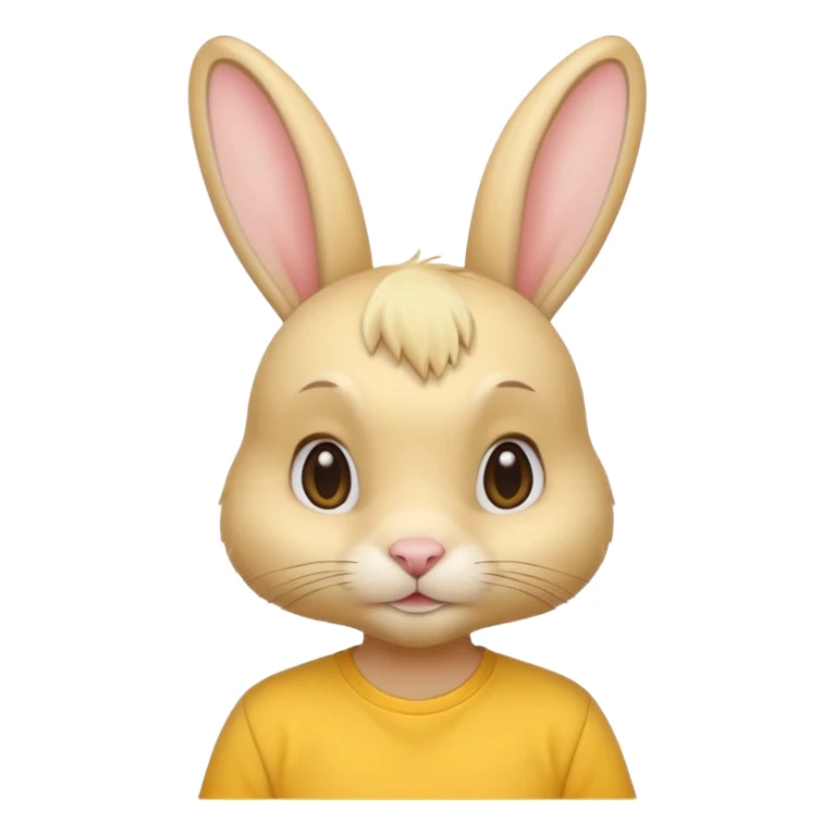 blonde rabbit with yellow shirt sticker