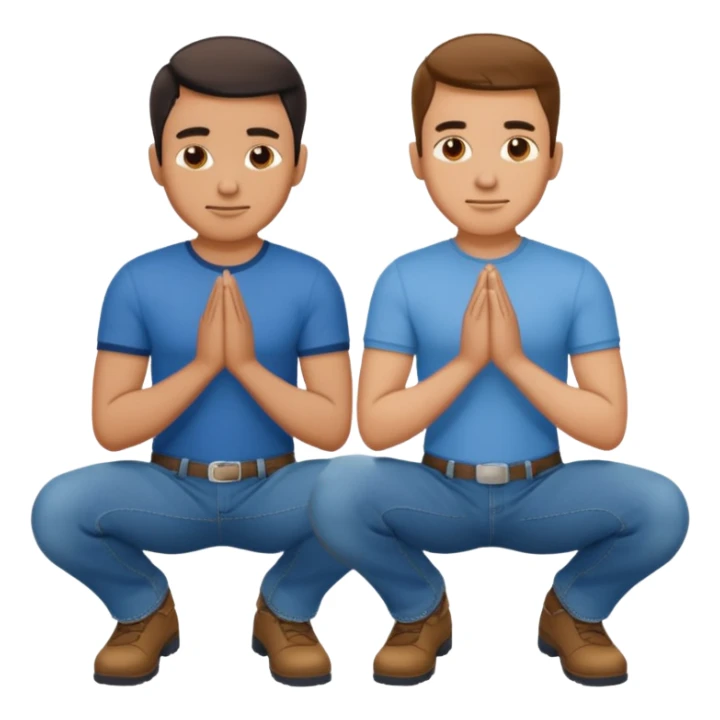 a man are kneeling side by side sticker