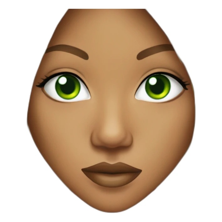 Megan good with green eyes, pierced nose and long hair  sticker