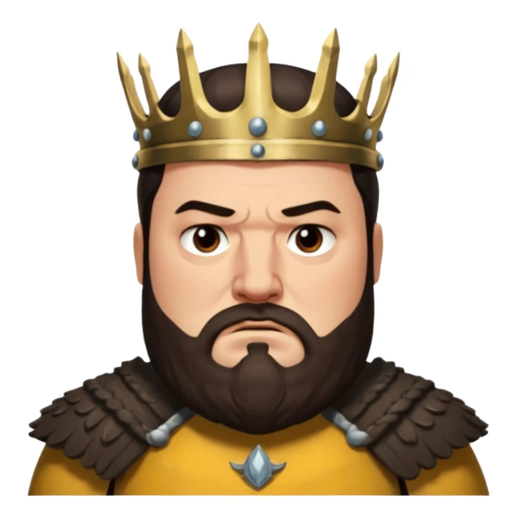 Robert Baratheon from Games of throne character face only front face sticker