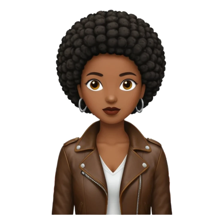 Classic mustang dark women with short afro sticker